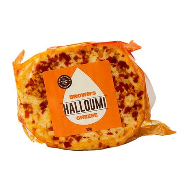 Browns Marinated Halloumi Cheese at zucchini